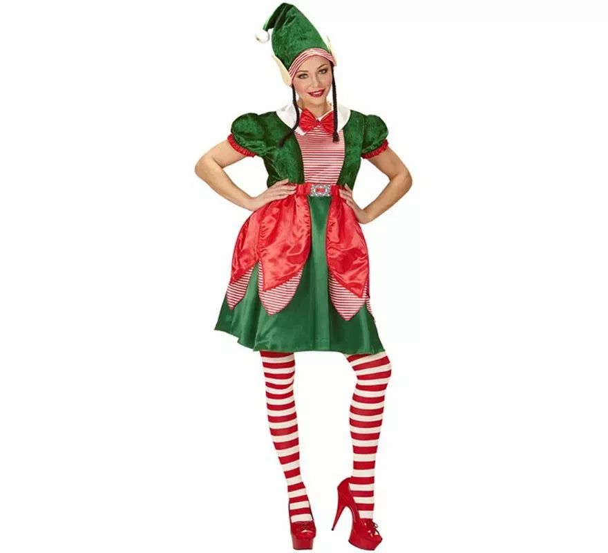 Translation missing: es.Disfraz de Elfa Ayudante de Papá Noel para mujer