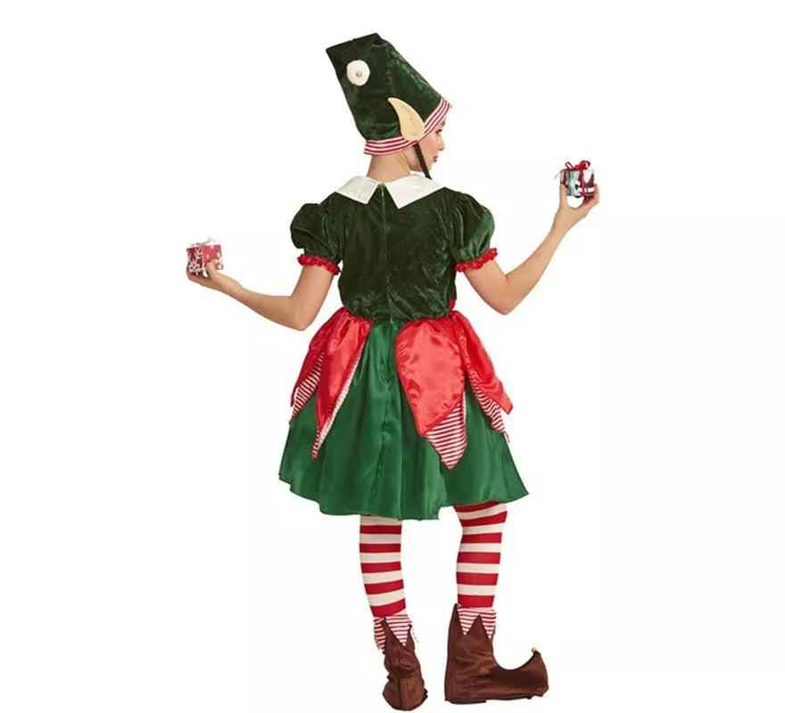 Translation missing: es.Disfraz de Elfa Ayudante de Papá Noel para niña