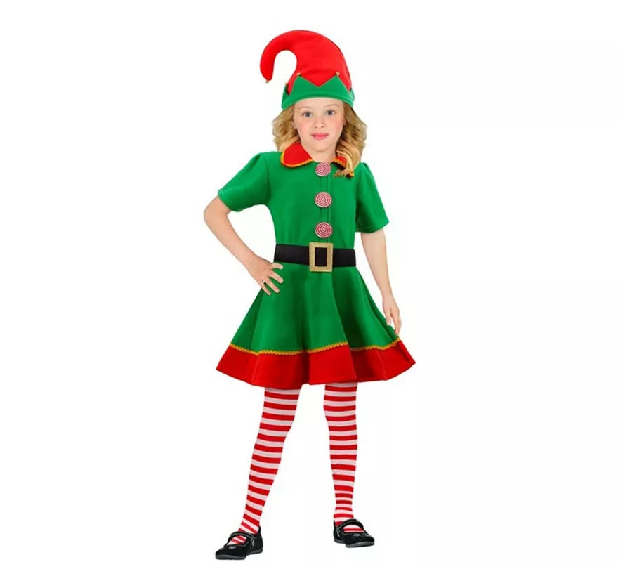 Translation missing: es.Disfraz de Elfa Ayudante de Santa Claus para niña