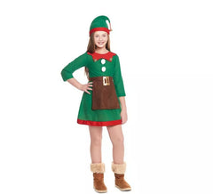 Disfraz de Elfa de Navidad Ayudante de Papá Noel para niña