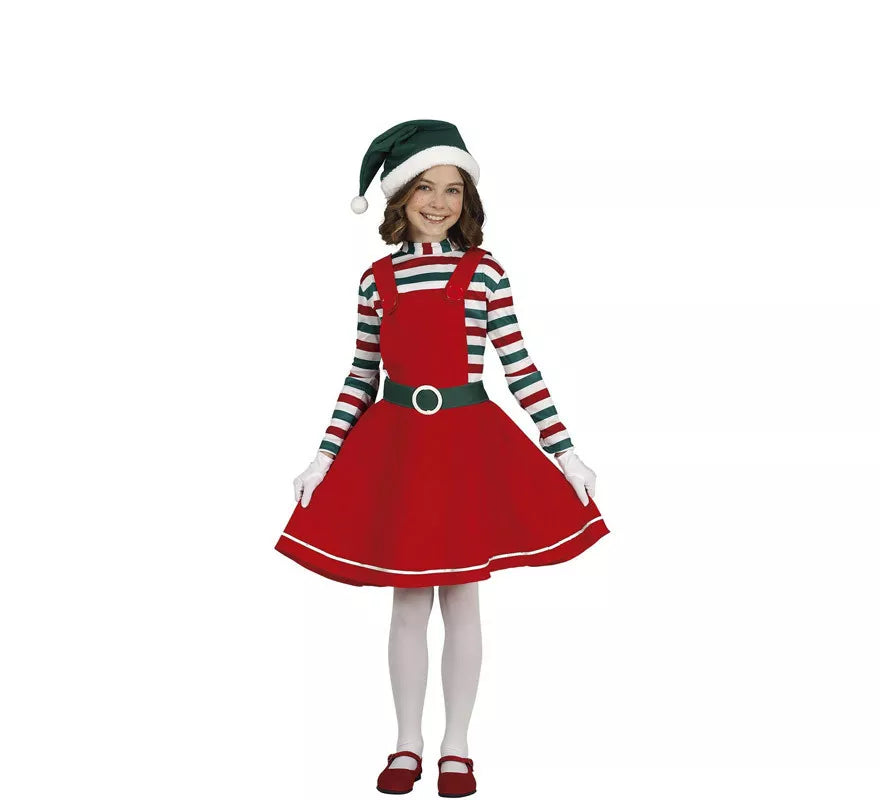 Translation missing: es.Disfraz de Elfa de Papá Noel para niña
