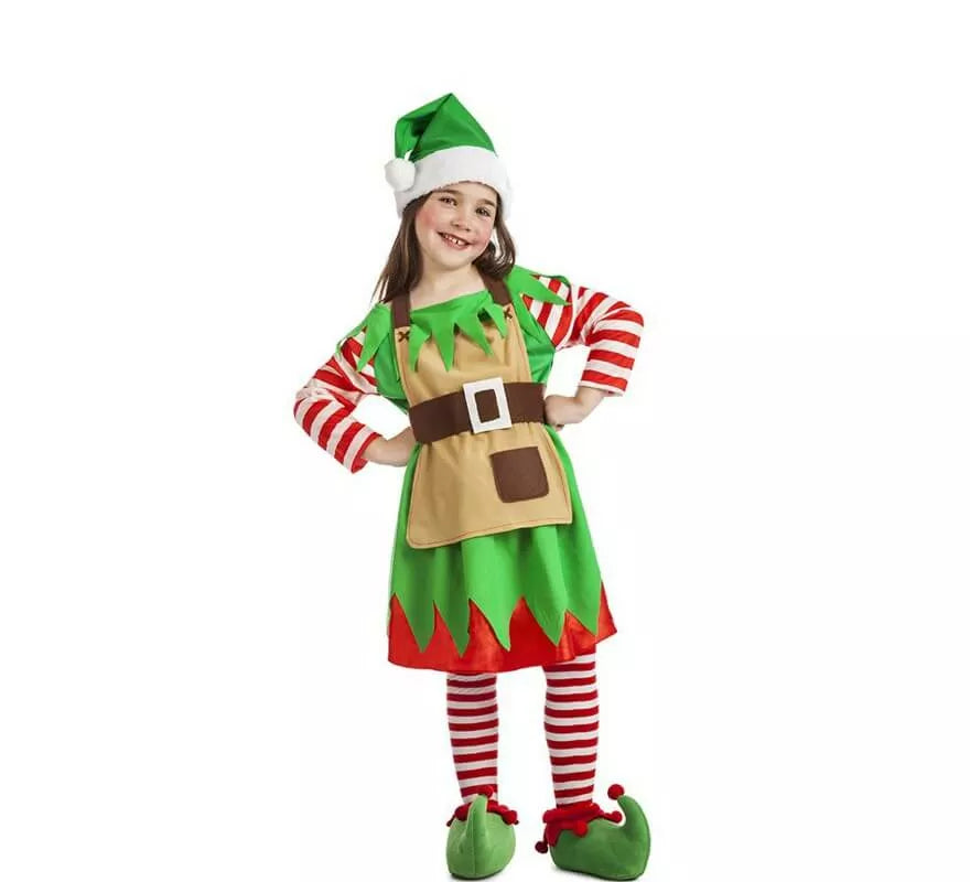 Translation missing: es.Disfraz de Elfa Navidad para niña