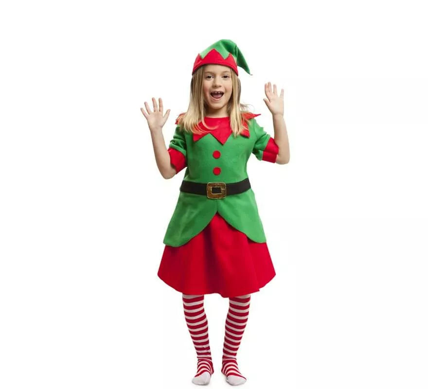 Translation missing: es.Disfraz de Elfa Navidad para niña