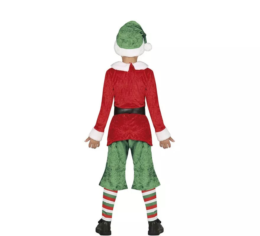 Translation missing: es.Disfraz de Elfo Ayudante de Santa con gorro para niño