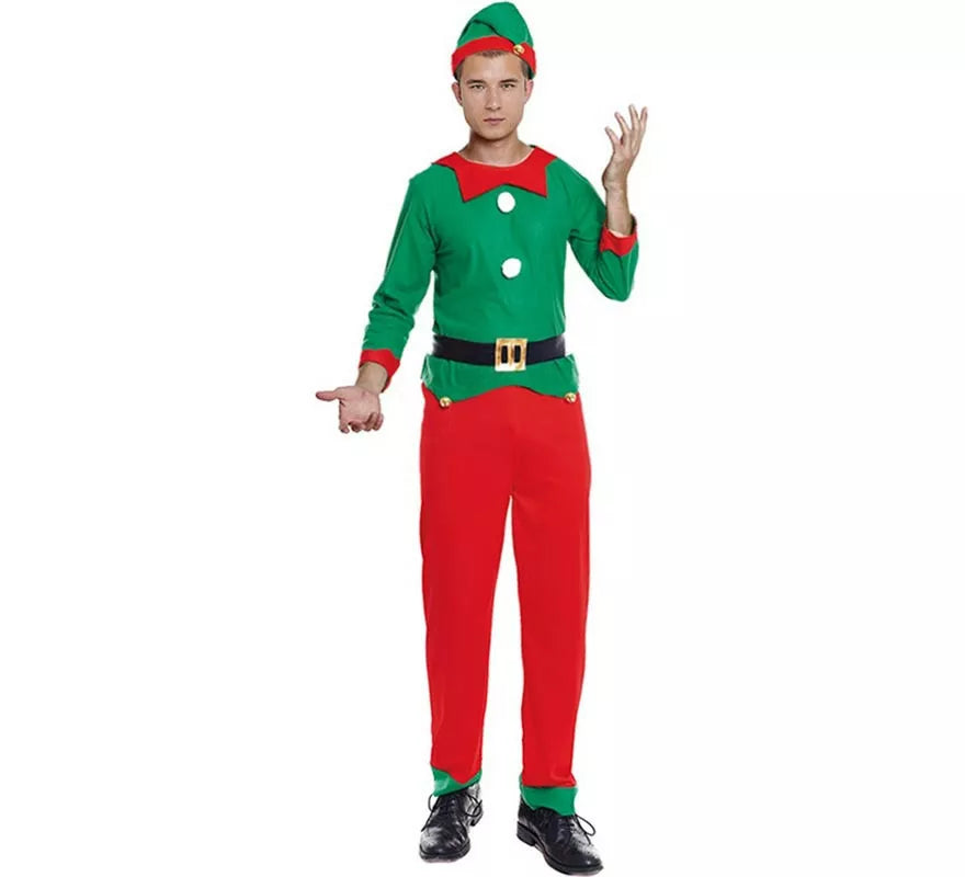Translation missing: es.Disfraz de Elfo de Navidad Ayudante de Papá Noel para hombre