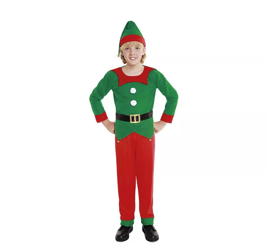 Translation missing: es.Disfraz de Elfo de Navidad Ayudante de Papá Noel para niño