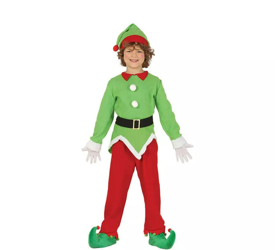 Translation missing: es.Disfraz de Elfo Rojo y Verde para niño
