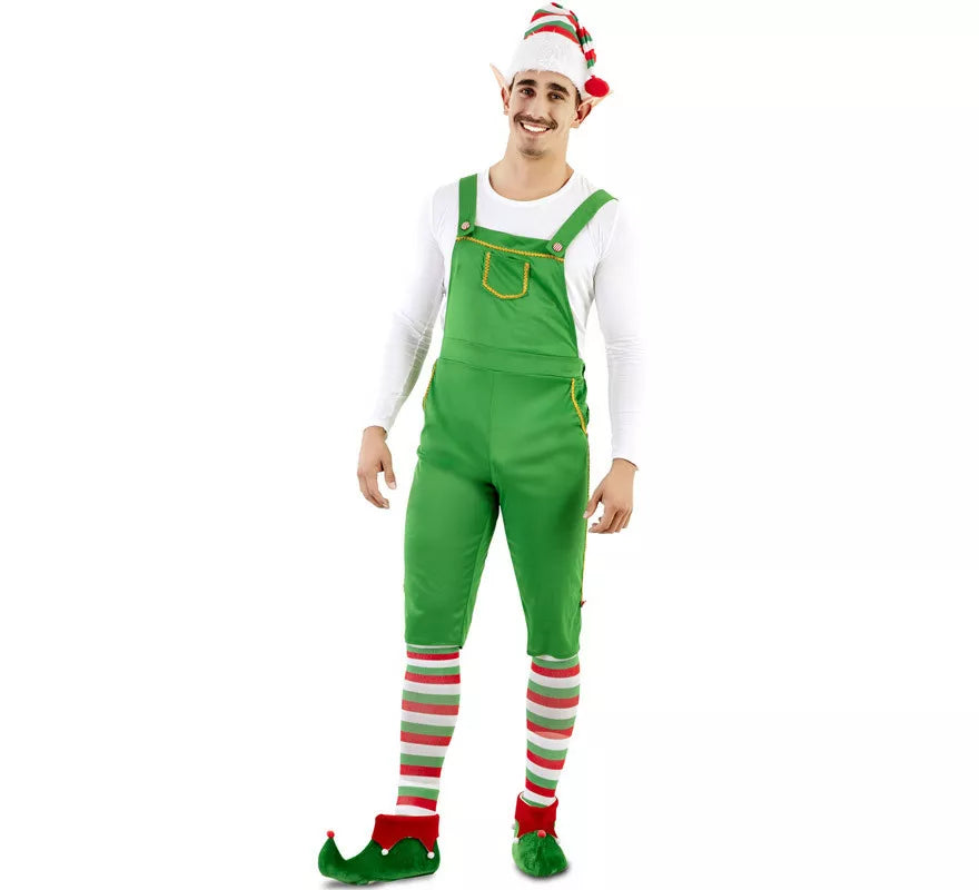 Translation missing: es.Disfraz de Elfo Verde con gorro para hombre