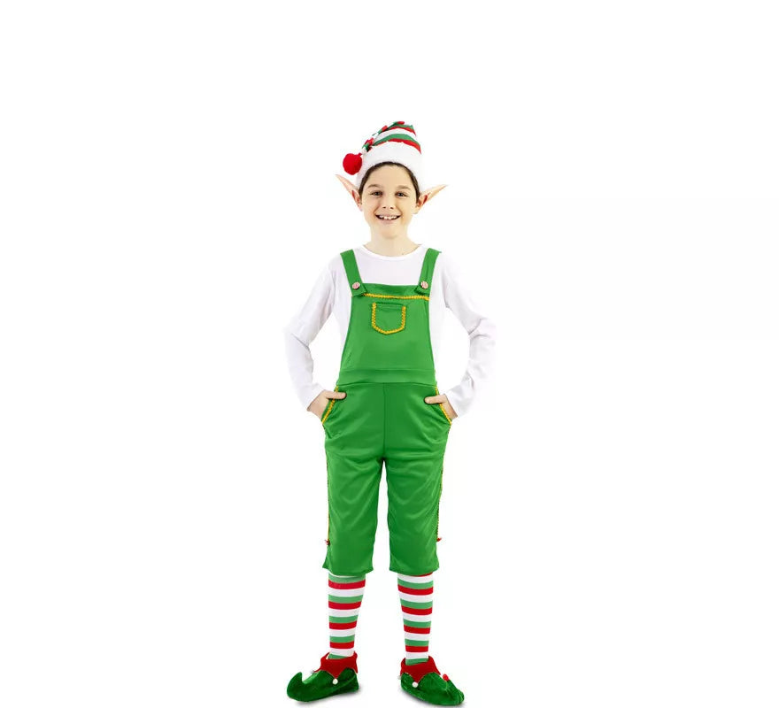 Translation missing: es.Disfraz de Elfo Verde con gorro para niños