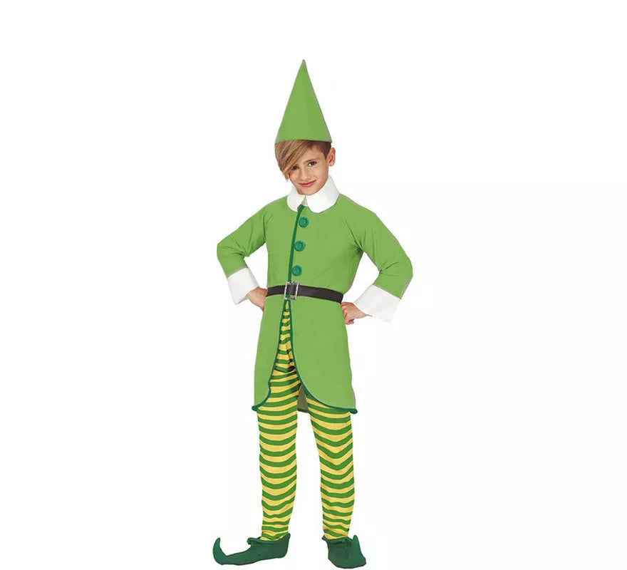 Translation missing: es.Disfraz de Elfo Verde y Amarillo para niño
