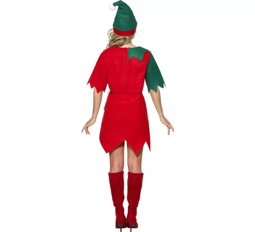 Translation missing: es.Disfraz de Elfo Verde y Rojo de Mujer para Navidad