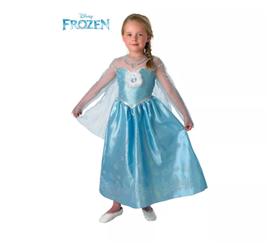 Translation missing: es.Disfraz de Elsa de Frozen Deluxe para Niña