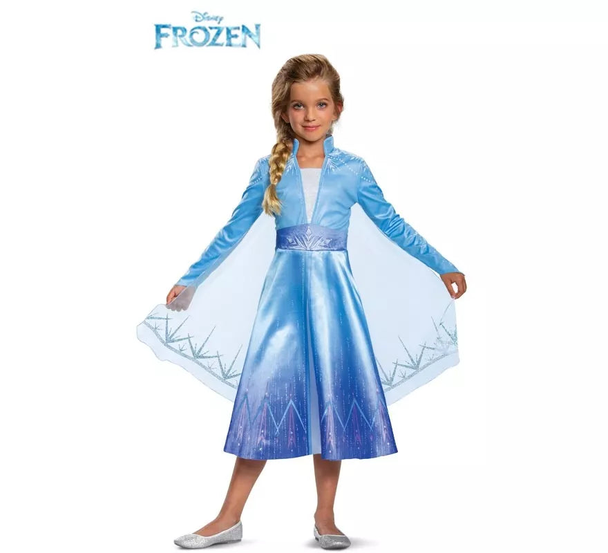 Translation missing: es.Disfraz de Elsa de Viaje Deluxe de Frozen 2 para niña