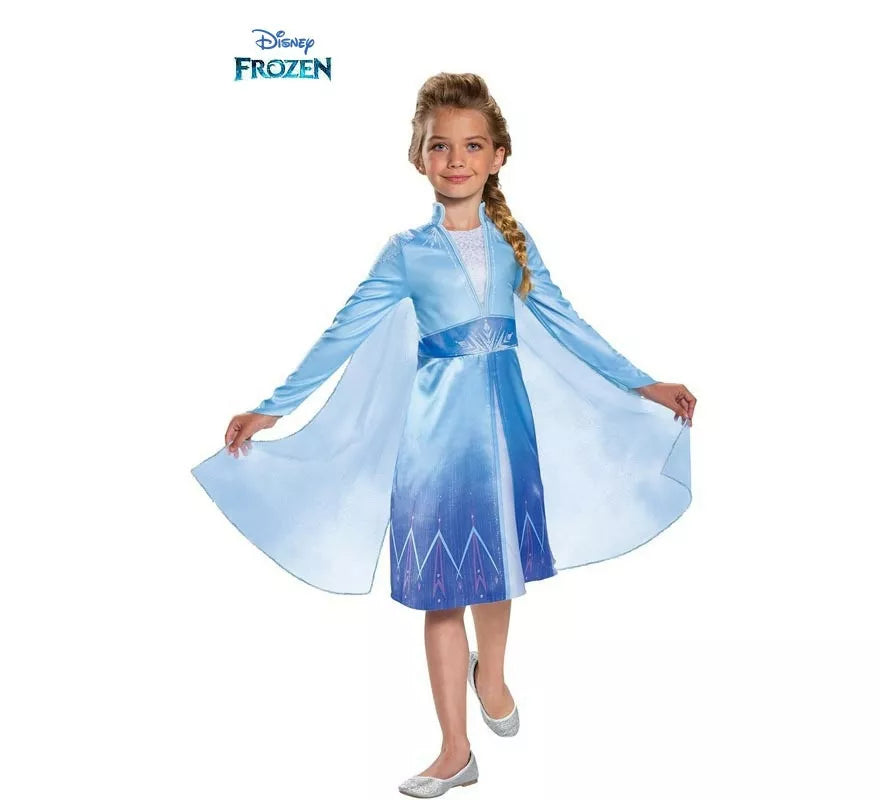 Translation missing: es.Disfraz de Elsa Viajera Disney Frozen clásico para niña