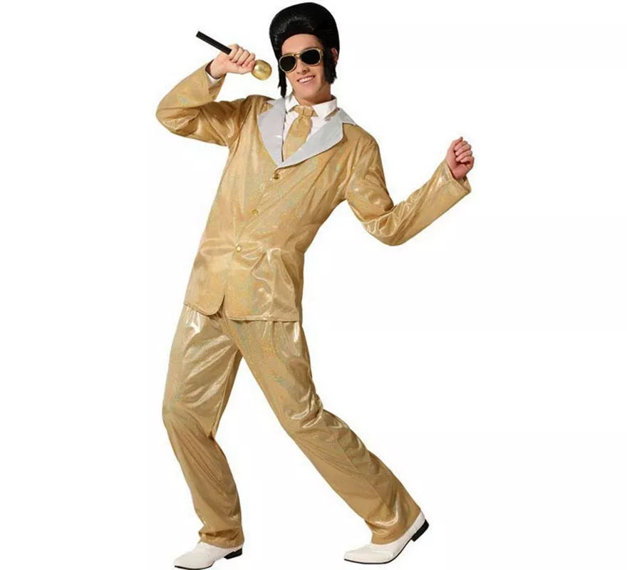 Translation missing: es.Disfraz de Elvis Dorado para hombre