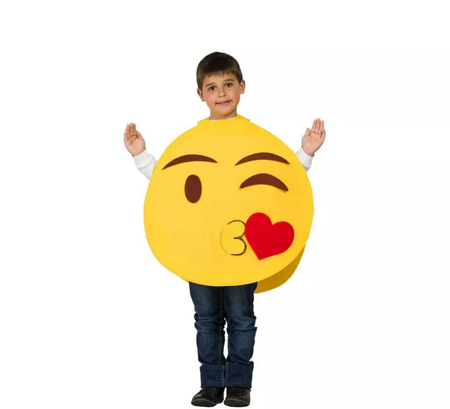Translation missing: es.Disfraz de Emoticono Besucón para niños
