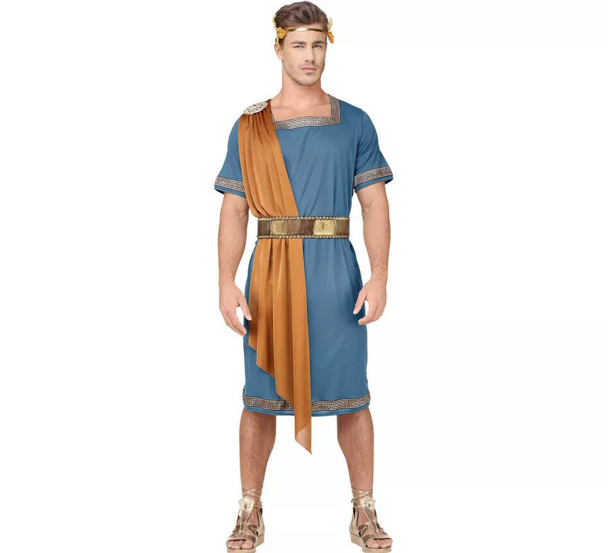 Disfraz de Emperador Romano Azul para hombre