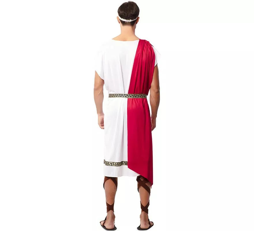 Translation missing: es.Disfraz de Emperador Romano con chal rojo para hombre