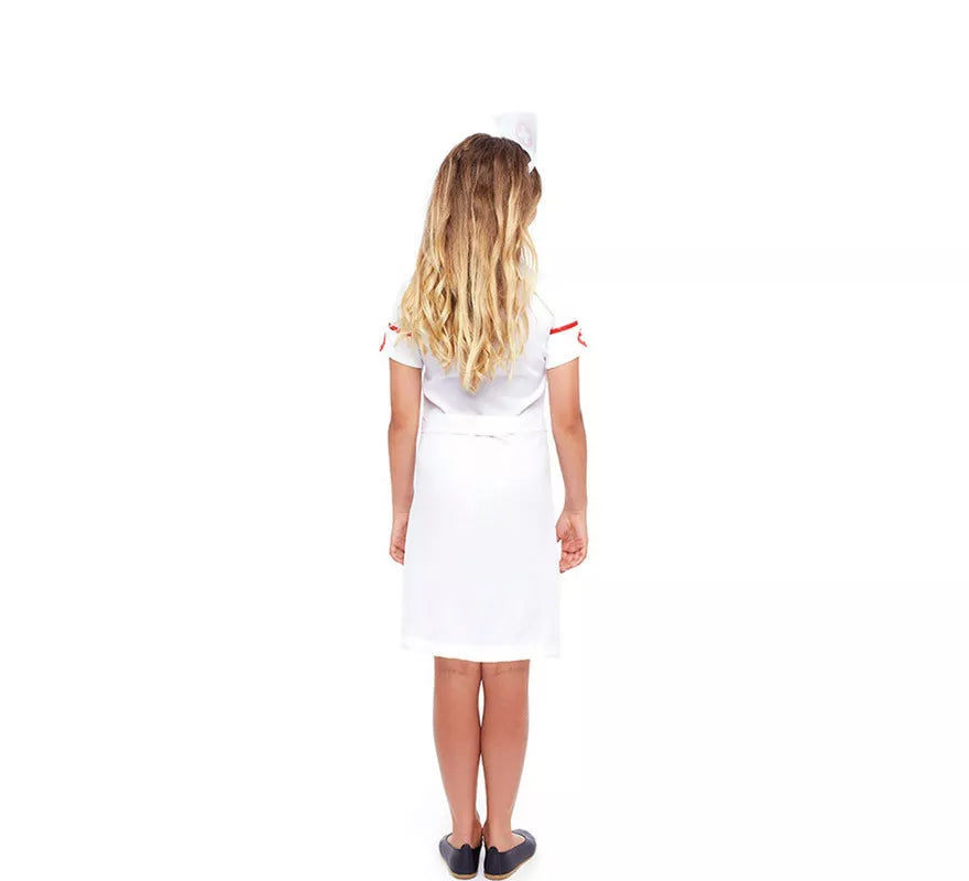 Translation missing: es.Disfraz de Enfermera en Vestido Blanco para niña