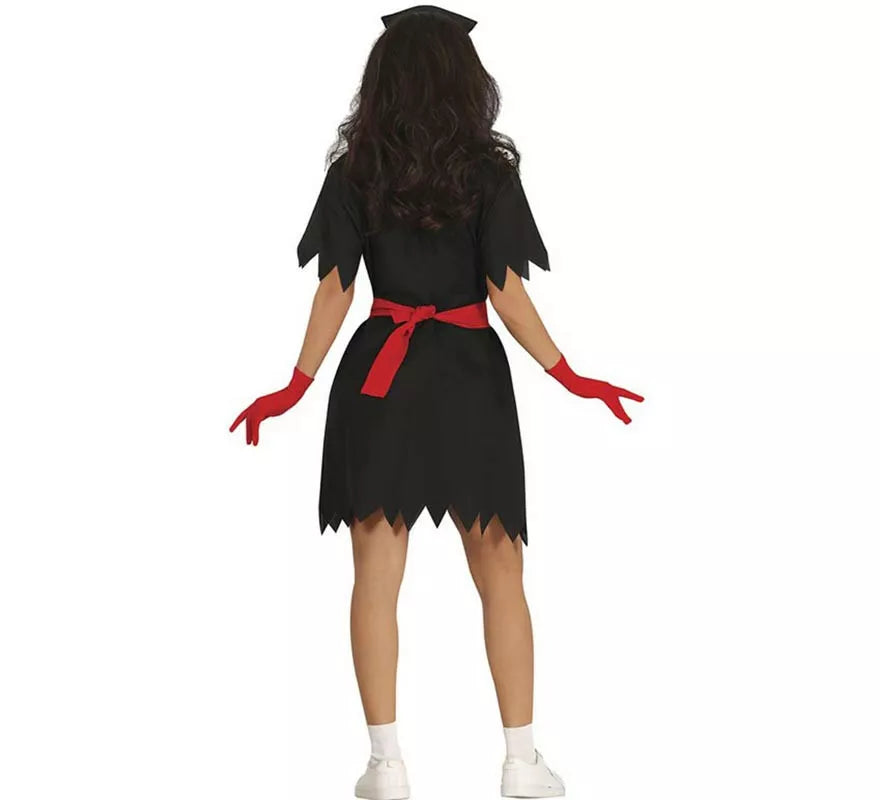 Translation missing: es.Disfraz de Enfermera Zombie negro para mujer