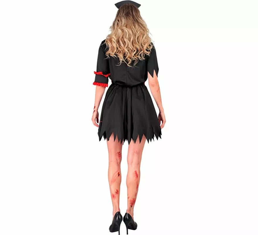 Translation missing: es.Disfraz de Enfermera Zombie negro para mujer