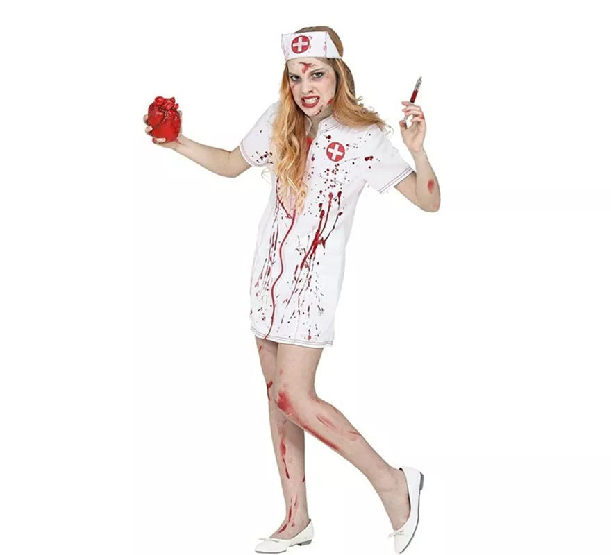 Disfraz de Enfermera Zombie para niña