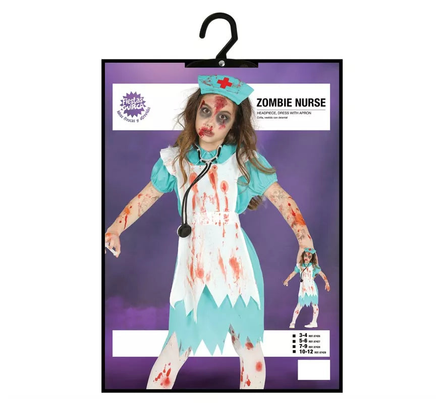 Translation missing: es.Disfraz de Enfermera Zombie para niña