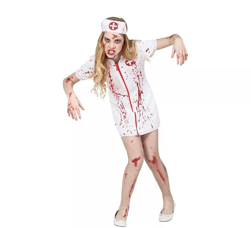 Translation missing: es.Disfraz de Enfermera Zombie para niña