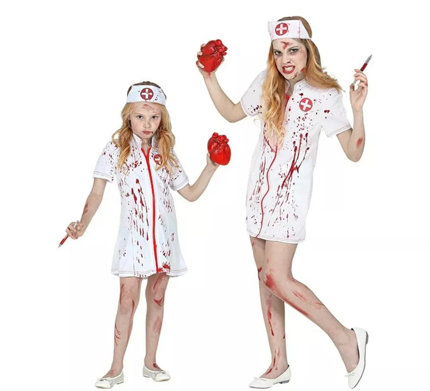 Disfraz de Enfermera Zombie para niña