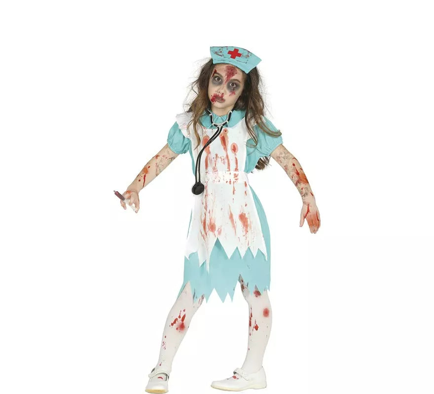 Translation missing: es.Disfraz de Enfermera Zombie para niña