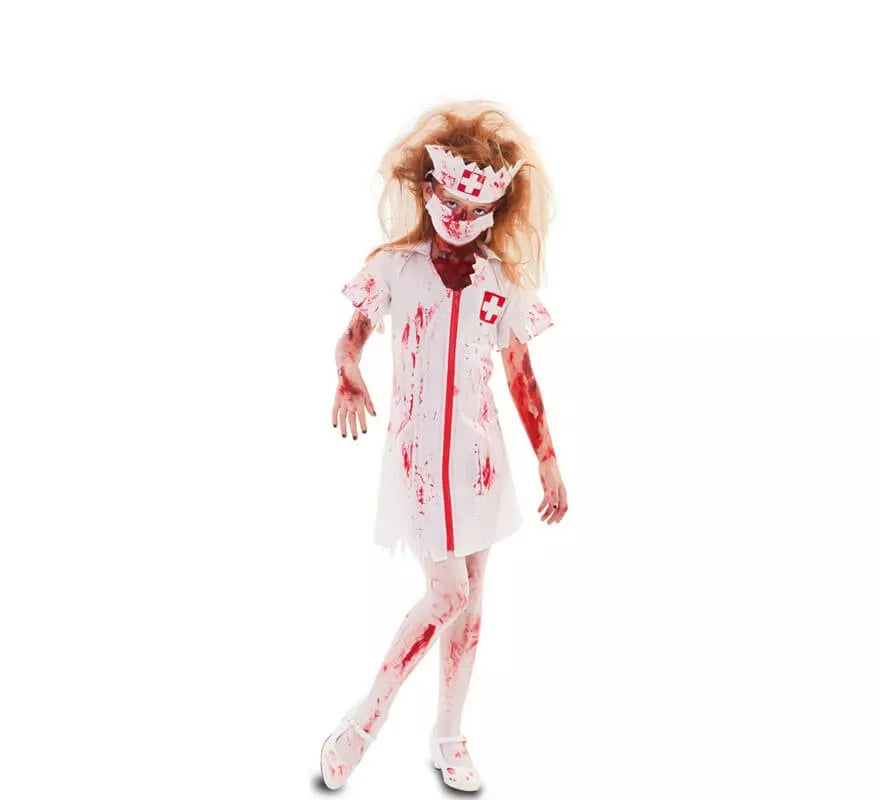 Translation missing: es.Disfraz de Enfermera Zombie para niña