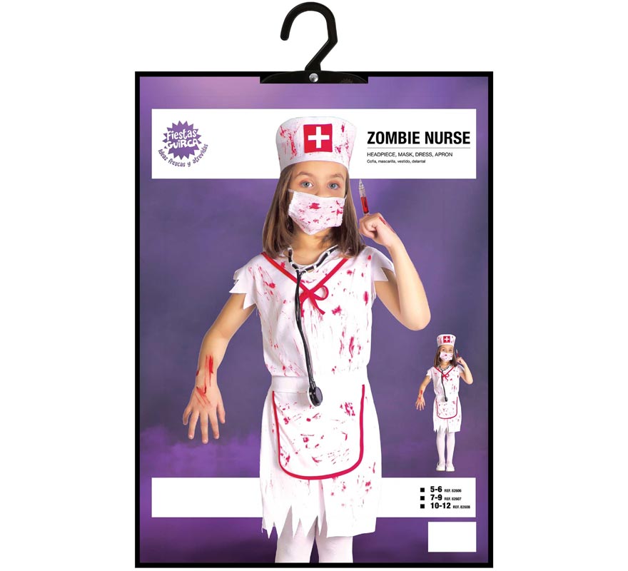 Disfraz de Enfermera Zombie para niñas