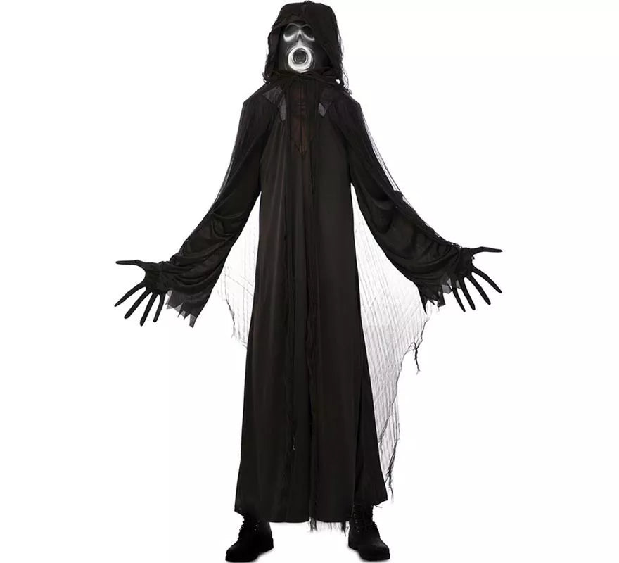 Translation missing: es.Disfraz de Espectro de la Muerte con túnica negra para hombre