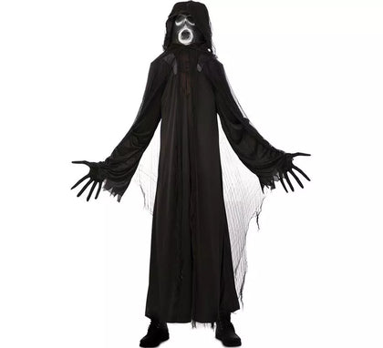 Disfraz de Espectro de la Muerte con túnica negra para hombre