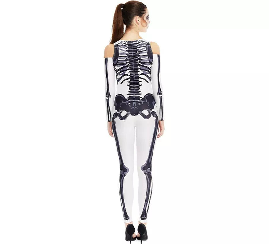 Translation missing: es.Disfraz de Esqueleto blanco completo para mujer