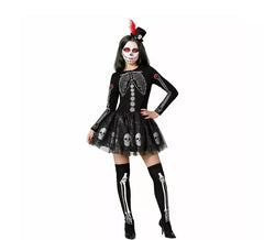 Disfraz de Esqueleto Brillo Calaveras para mujer