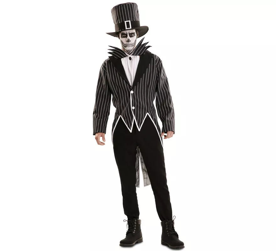 Translation missing: es.Disfraz de Esqueleto Elegante con sombrero para hombre