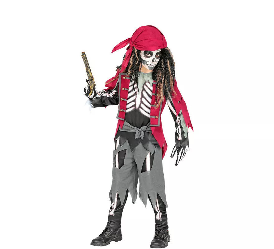Translation missing: es.Disfraz de Esqueleto Grumete Pirata para niños