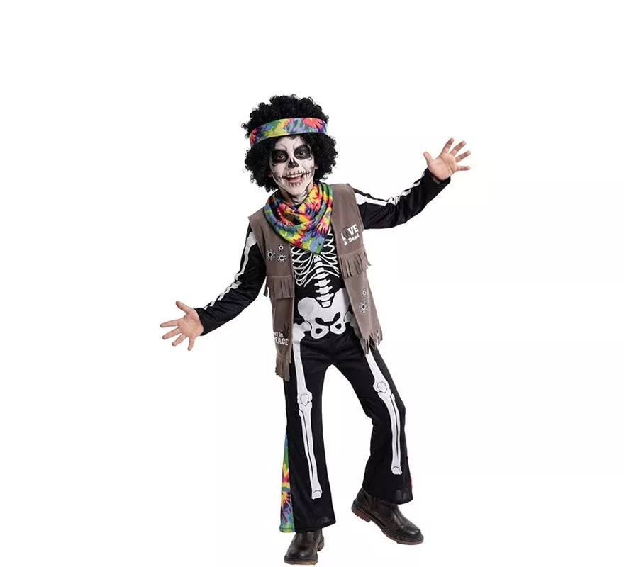 Translation missing: es.Disfraz de Esqueleto Hippie para niños