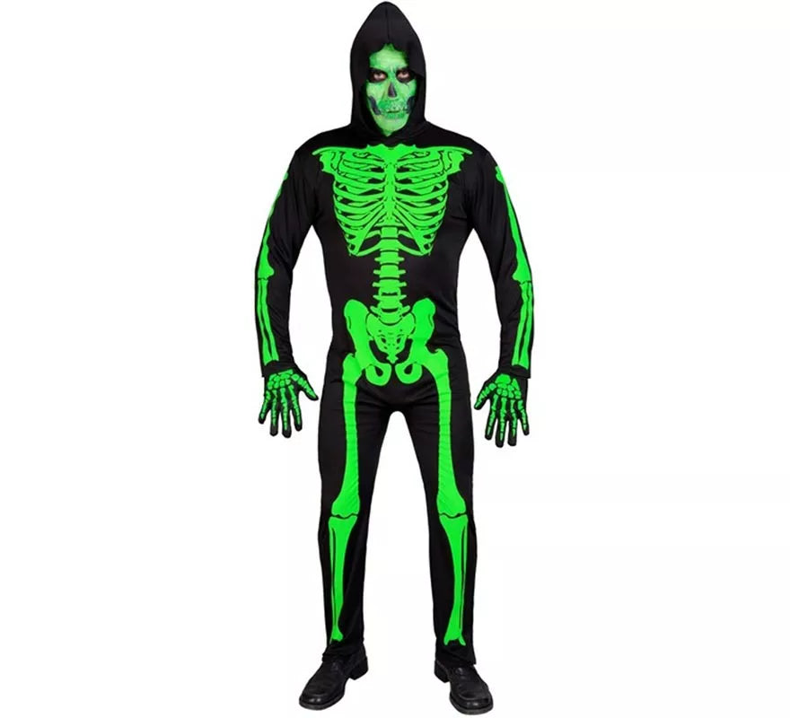 Translation missing: es.Disfraz de Esqueleto verde para hombre