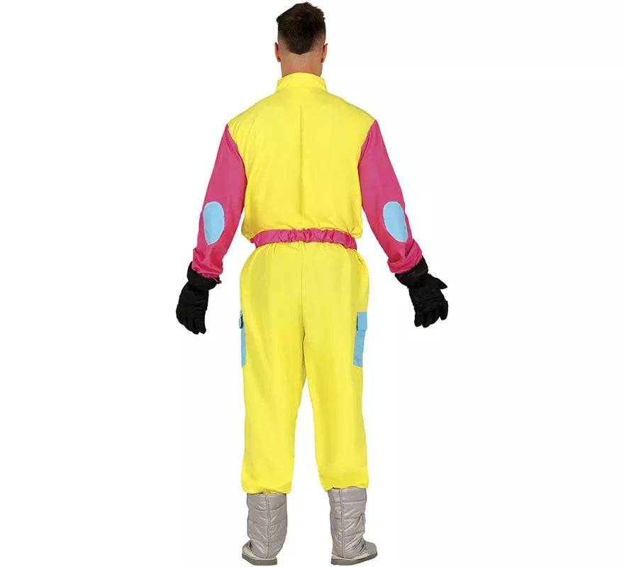 Disfraz de Esquiador amarillo para hombre