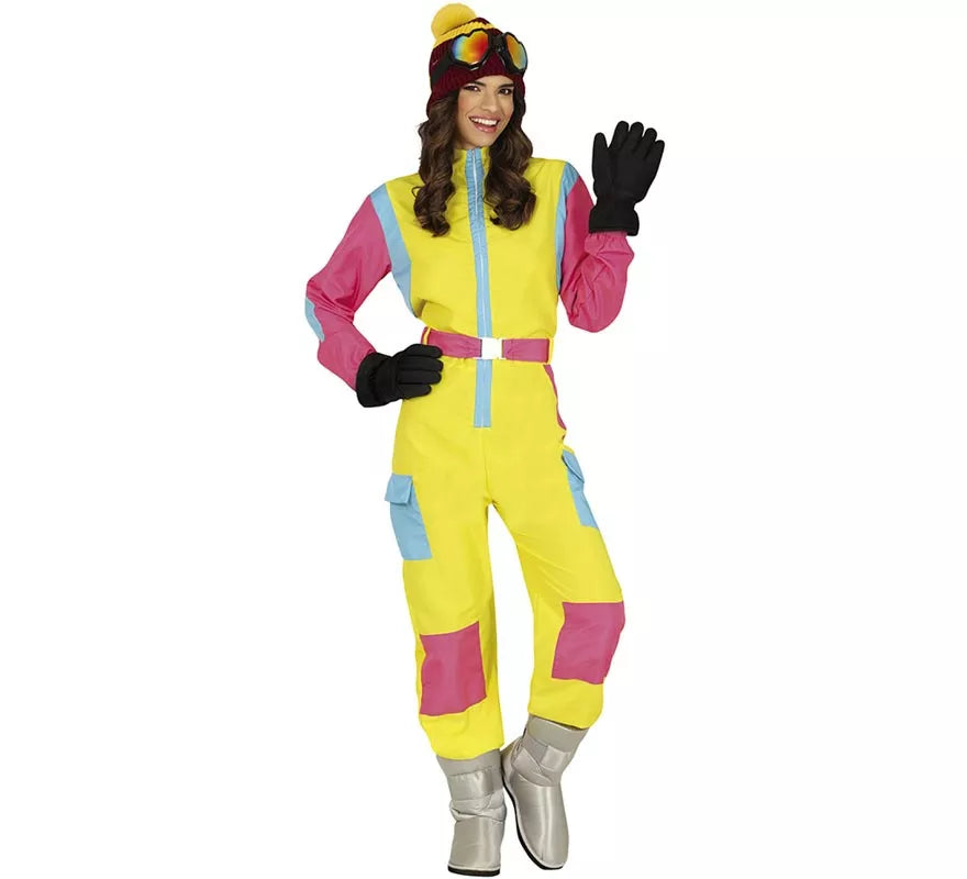 Translation missing: es.Disfraz de Esquiadora amarilla para mujer