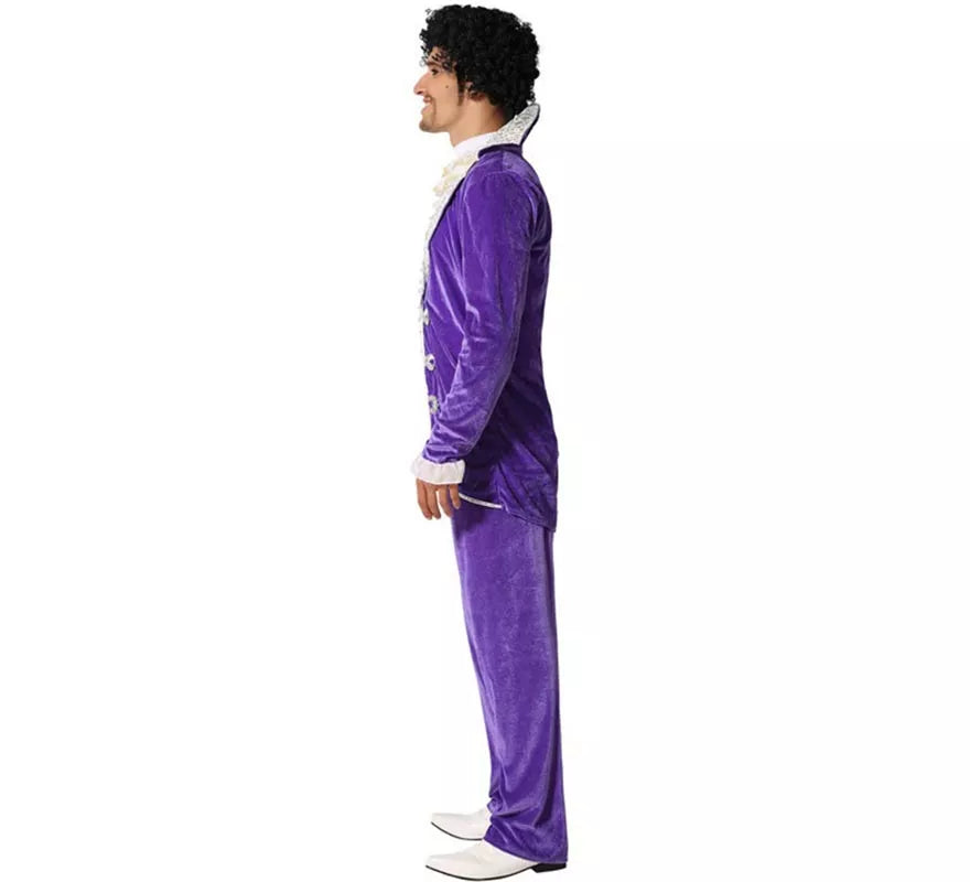 Disfraz de Estrella Rock Morado para hombre