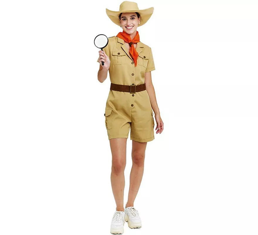 Translation missing: es.Disfraz de Exploradora clásica con cinturón para mujer