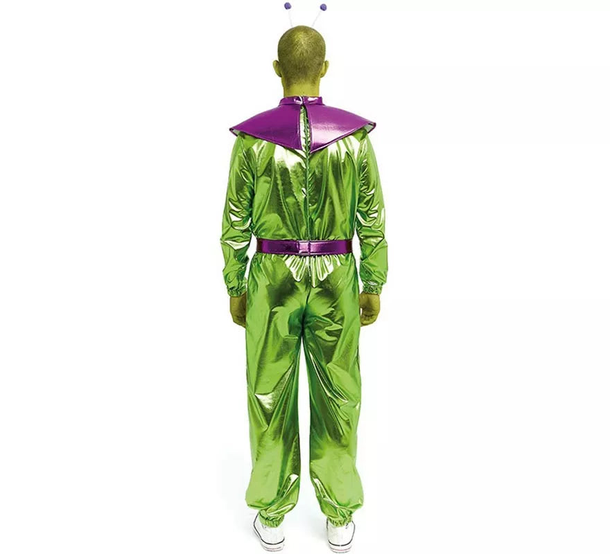 Translation missing: es.Disfraz de Extraterrestre verde y morado para hombre