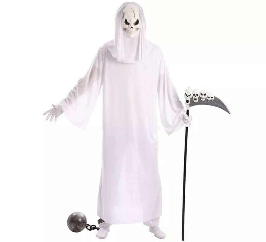 Translation missing: es.Disfraz de Fantasma blanco con Máscara para hombre