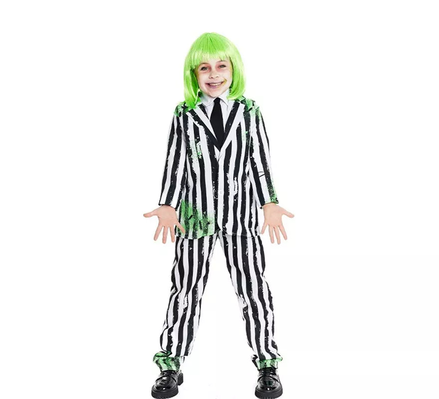 Translation missing: es.Disfraz de Fantasma de Traje a rayas para niño