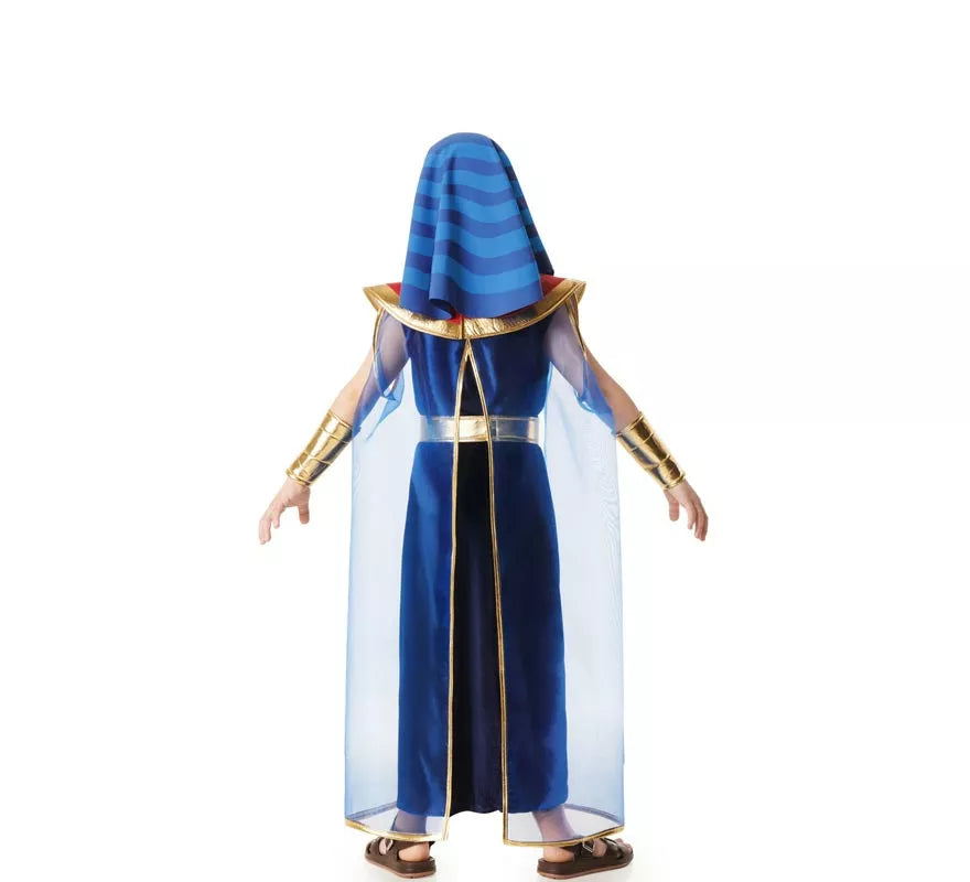 Translation missing: es.Disfraz de Faraón Egipcio azul para niño