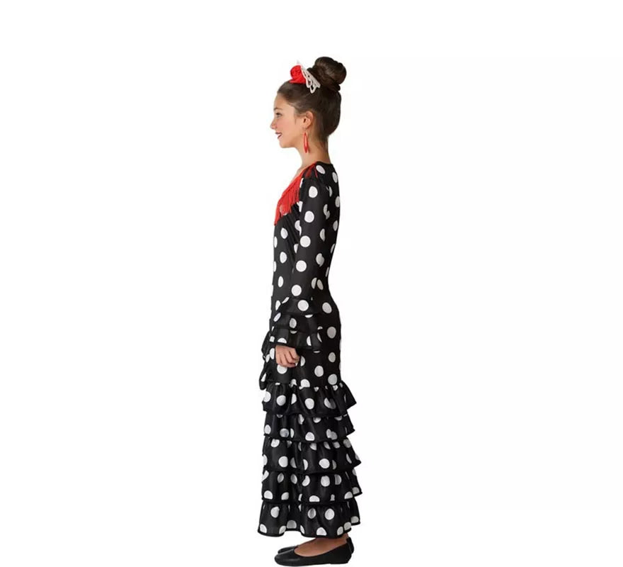 Translation missing: es.Disfraz de Flamenca Negro para niña