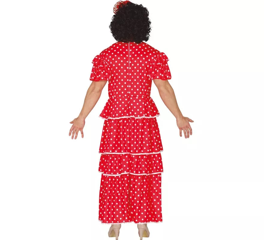 Translation missing: es.Disfraz de Flamenca Rojo a Lunares para hombre